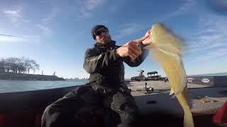 Bass Fishing On Lake Michigan In Downtown Chicago w/ TightRope Jigs (Car In Lake??) #fishing #bass