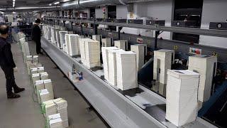 300 books in 1 second! Mass Production Process of Making books in Korea Printing Factory.