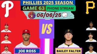 VERTICAL STREAM: Philadelphia Phillies @ Pittsburgh Pirates LIVE PBP (06-06-25) #phillies #pirates