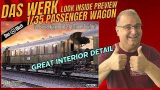 Das Werk 1/35 Passengerwagon Train Railcar Full interior Detailed Plastic Model Kit.