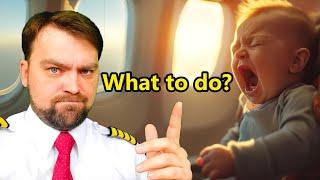 Pilot Blog | How to Calm them? Why do Babies Cry on Planes? Pilot's lifehack