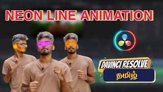 Neon Line Animation in DaVinci Resolve Fusion | Made Simple with Paint Node | Tamil Tutorial 