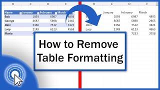 How to Remove Table Formatting in Excel (On Three Different Levels)