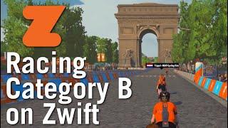 FIRST B RACE ON ZWIFT. And I made a mistake....