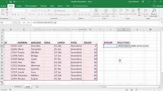 Función BUSCARV en Excel