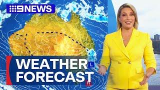 Australia Weather Update: Rain and storms set for parts of country’s east | 9 News Australia