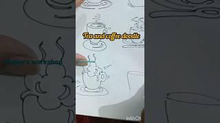 Tea & Coffee  Doodle for beginners#easy #ytshorts #short