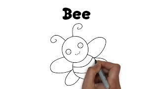 #shorts #bee #beedrawing  How To Draw a Cute Honey Bee Step By Step Easy For Kids