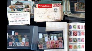 Briefmarken Verkaufsfilm: Schatzsuche und Verkauf Kommissionskiste 9 mit Briefmarken, Briefen usw.