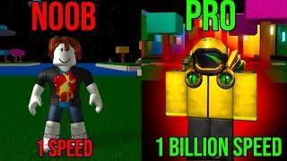 ROBLOX SPEED SIMULATOR NOOB VS PRO *1 BILLION SPEED*