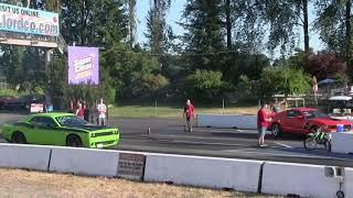 Drag Race.  Mustang vs Hellcat vs Challenger.