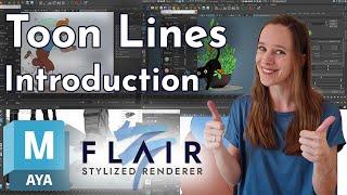 Toon Lines in under 3 min - Introduction to Toon Lines in Flair for Maya - Stylized Rendering