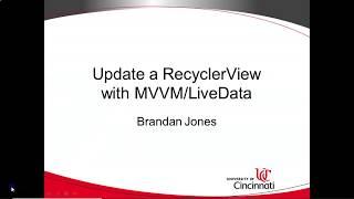 Update a RecyclerView with LiveData and ViewModel Android/Kotlin