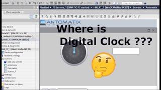 Digital Clock WinCC Unified V17 using JavaScript