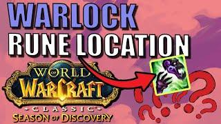 The Rune Location for Haunt WoW Season of Discovery Warlock Gnome