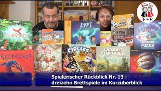 Spielerischer Rückblick Nr. 13 - dreizehn Brettspiele im Kurzüberblick - Die Brettspieltester