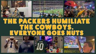 THE PACKERS HUMILIATE THE COWBOYS.  EVERYONE GOES NUTS. (Packers and Cowboys Fan Reactions)