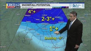 Snow Totals For Friday's Winter Storm - December 7th CBS42 News @ 10pm Weather