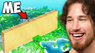 Worlds LARGEST Wall in Fortnite Bed Wars!