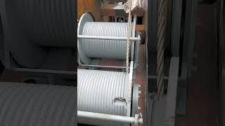 Wire rope installation and winding process for winch