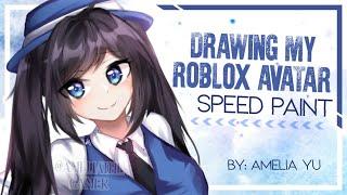 Amelia Yu - Drawing My Roblox Avatar | Anime Art Speedpaint