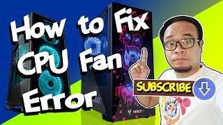 How to Fix CPU Fan Error on System Startup?