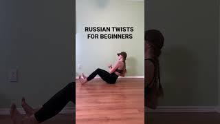 Russian Twist for Beginners #beginnerworkout #obliqueworkout #coreworkouts #russiantwist