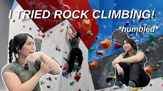 I TRIED ROCK CLIMBING FOR THE FIRST TIME | bouldering vlog *as a calisthenics athlete*