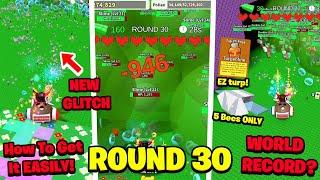 How I Got ROUND 30 In Retro Swarm Challenge! (new glitch + turpentines FAST) (Bee Swarm Simulator)