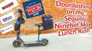 Doordashing the Lunch Rush  - On my Segway Ninebot Max - Pasadena, California