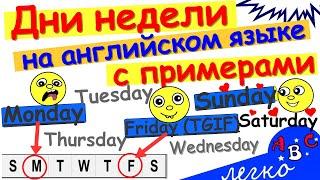 Дни недели на английском с переводом. Английский для начинающих.  Учить английский