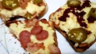 Como hacer una pizza casera con pan Blanco 