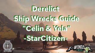Crusader - Celin and Yela - Derelict Ship Wrecks - Star Citizen