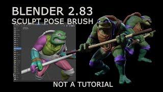 NOT A TUTORIAL - Blender 2.83 Sculpt Pose Brush (by Toni Mortero)