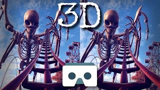 EXTREME 3D ROLLER COASTER! SCARY VR VIDEO: ROLLERCOASTER with KRAKEN