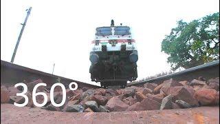 First Time ever 360° CAM Under the Indian Train| 3D View of HOG WAP-7 Ispat Express