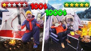 ВЫЖИВАНИЕ В ЗИМНИХ ГОРАХ НА 100$ VS 1000$!