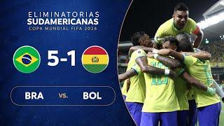 BRASIL vs. BOLIVIA [5-1] | RESUMEN | ELIMINATORIAS SUDAMERICANAS | FECHA 1