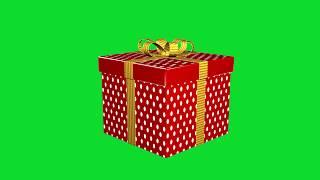 Gift Box Green Screen Royalty Free Footage