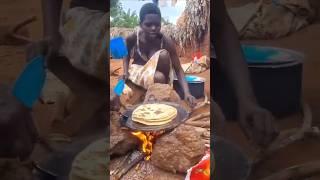Make potato parathas from flour in the forest #shorts