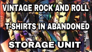 VINTAGE ROCK AND ROLL T SHIRTS IN A STORAGE UNIT