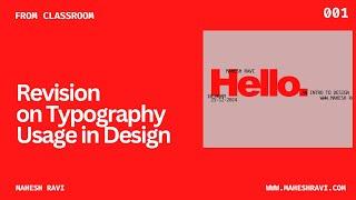 From Classroom : Revision on Typography Usage in Graphic Design