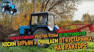 Как мы боремся с природой | Косим бурьян и очищаем от зарослей участок 4,5 гектара на тракторе 