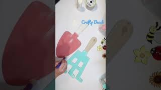 Dollar tree DIY spring tools sign crafty beach on YouTube #dollarTreeDIY #CraftyBeach Hacks