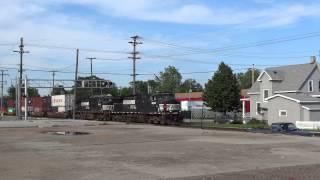 NEAR MISS - NS Train Nearly Hits Car in Monroe, Michigan