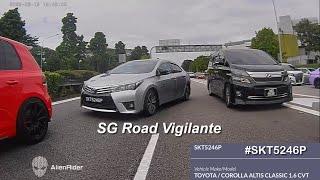 19jun2025 woodland viaduct #SKT5246P toyota altis cut queue using motorbike lanes