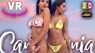 [VR 3D 4K] BEACH DANCE WITH TWO BIKINI MODELS - CANNAFORNIA GIRLS - IN VIRTUAL REALITY 360/180