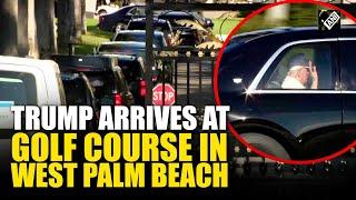 US President Donald Trump arrives at Golf Course in West Palm Beach | Florida