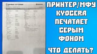 Принтер/МФУ Kyocera Печатает с Серым Фоном