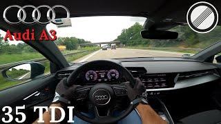 2021 Audi A3 35 tdi Acceleration on Autobahn POV Test Drive